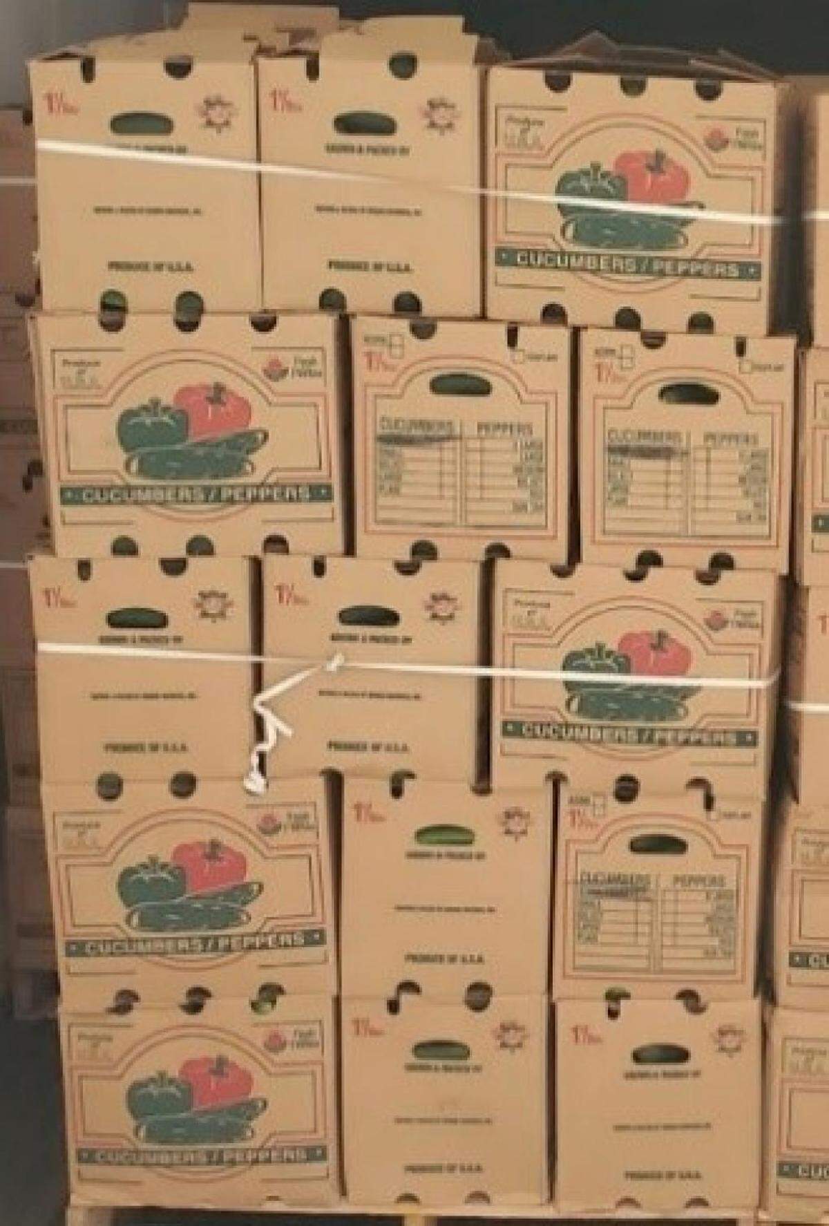 Boxes of Fresh Start Produce Sales cucumbers
