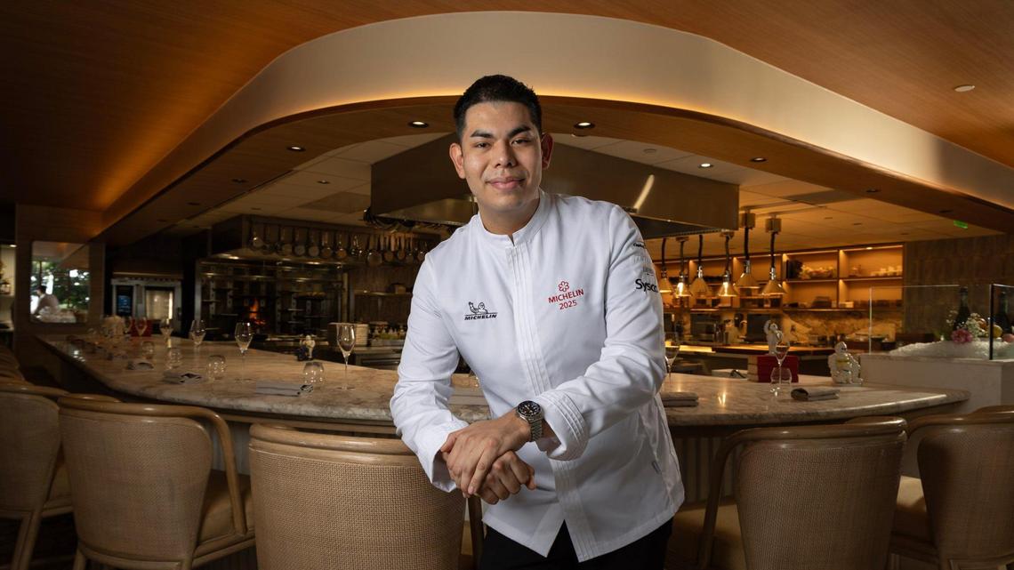 Chef David Brito at the Chef’s Counter at MAASS restaurant in the Four Seasons in Fort Lauderdale. MAASS is the first Broward County restaurant to earn a Michelin star.