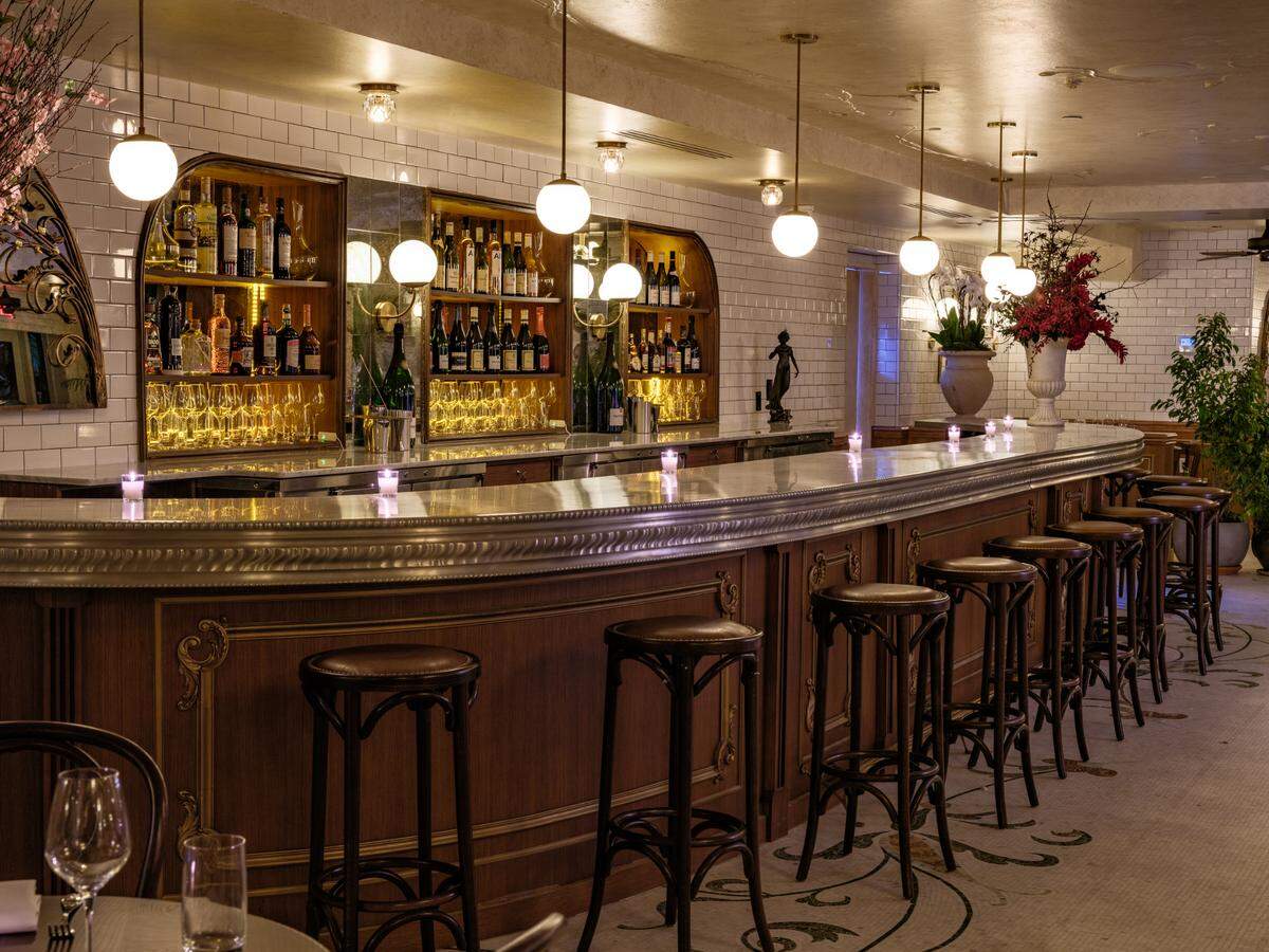 The downstairs bar at La Grande Boucherie restaurant in Miami Beach.