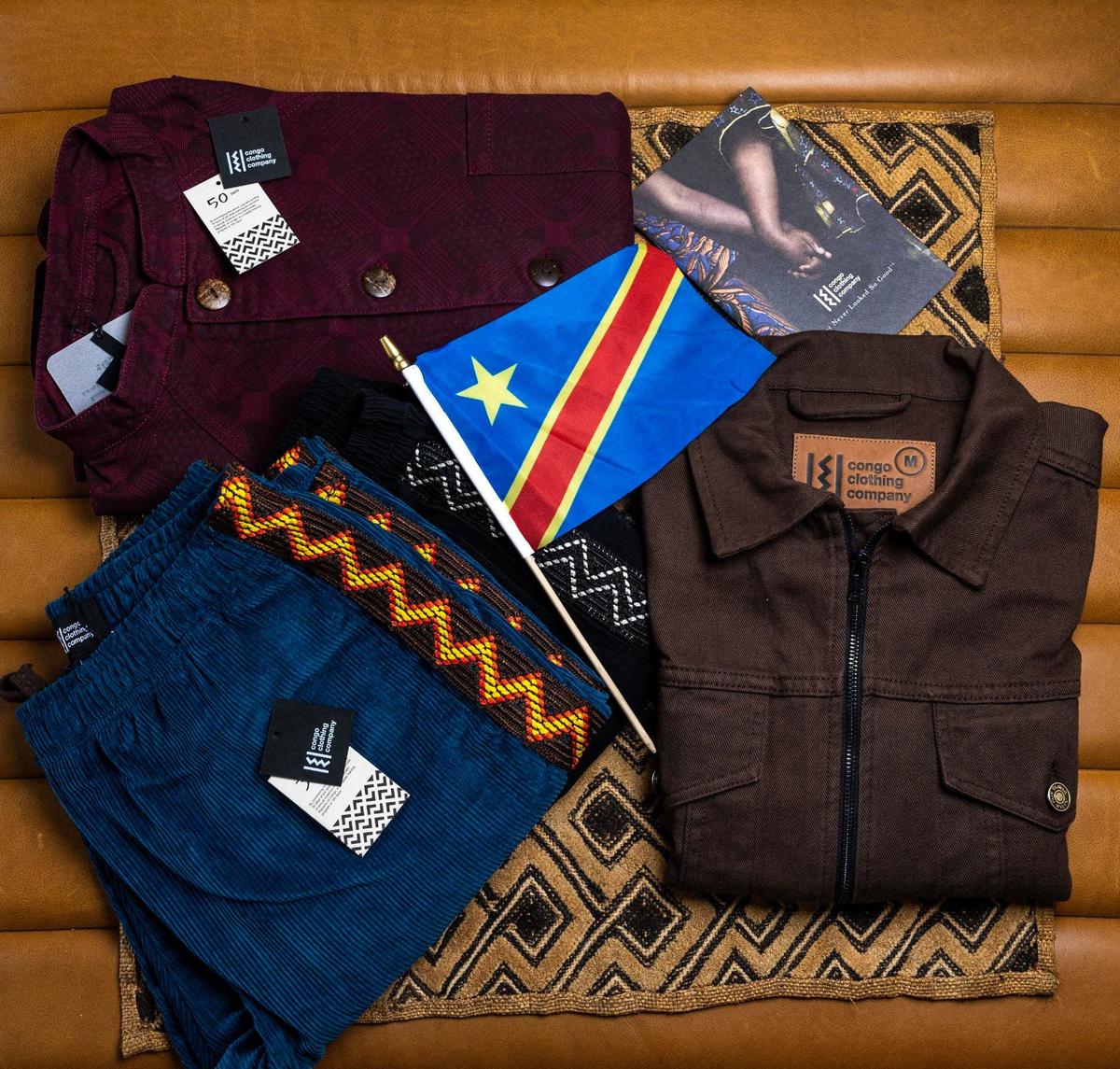 Clothing for sale at Congo Clothing Company on Friday, June 21, 2024, in Miami, Fla. Proceeds of the sales go to training Congolese women to sew.