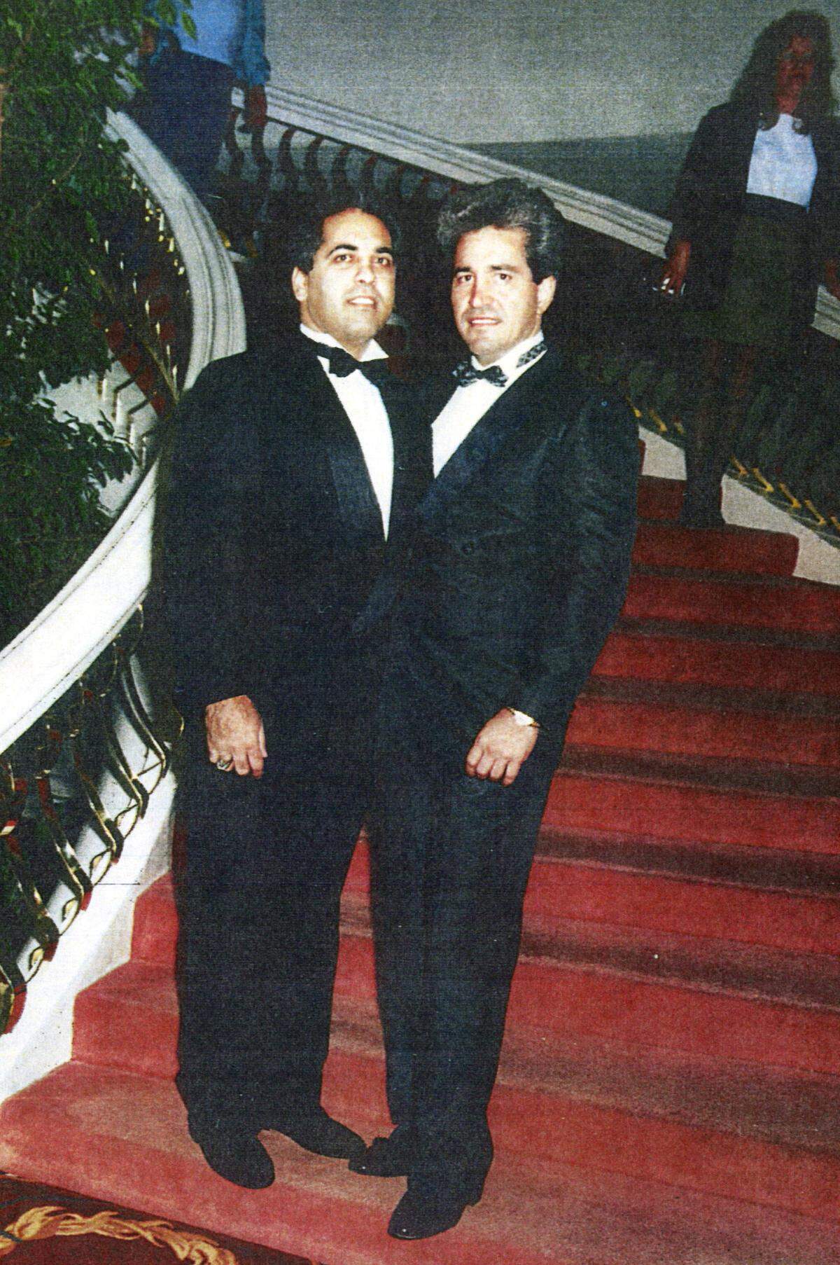 Sal Magluta, left, and Willie Falcon, on the town in Las Vegas in 1991, before they were convicted on drug-related charges.