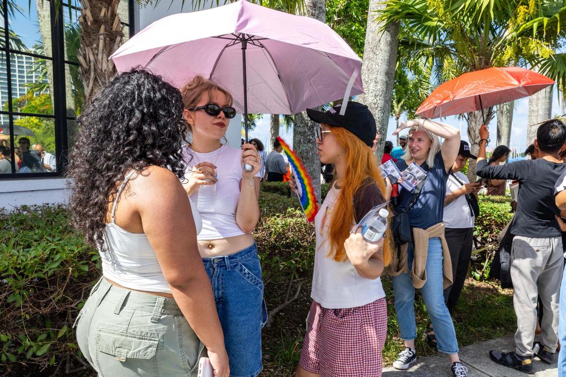 Members of the public wait for their turn to speak during a commission meeting on Tuesday, June 17, 2025, in Miami.