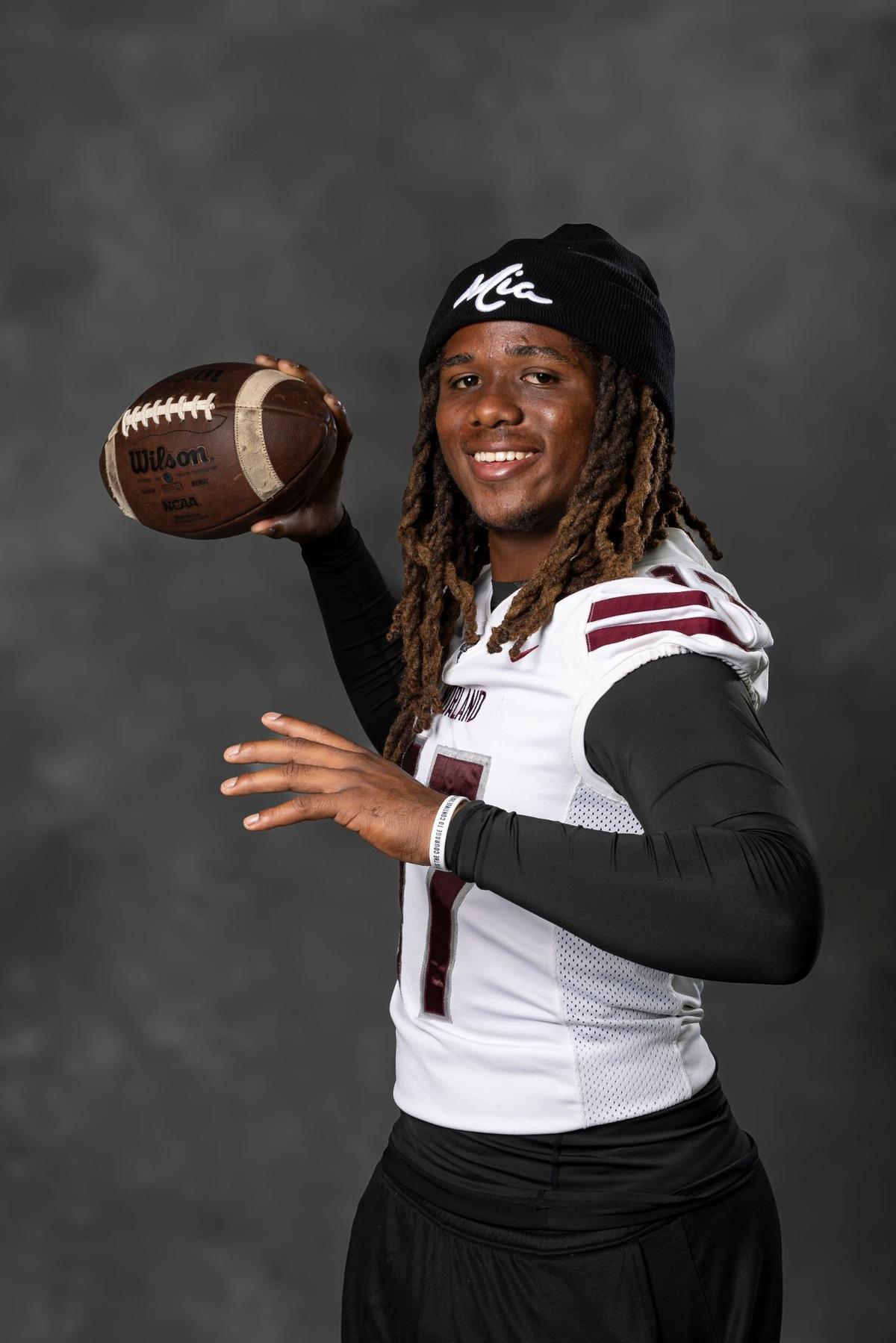 Miami Norland Senior High School’s quarterback Ennio Yapoor is photographed during Media Day at Hope Church of Christ on Saturday, Aug. 3, 2024, in Hollywood, Fla.