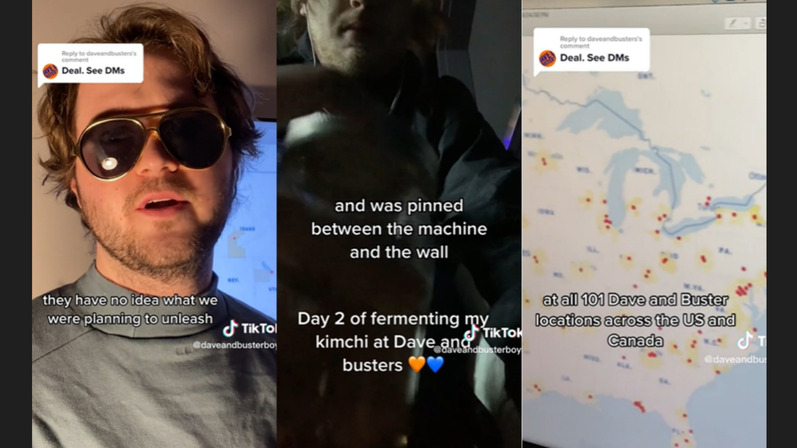 “What can we do to make this all go away?” Dave & Busters begged the TikTokers during some online banter.