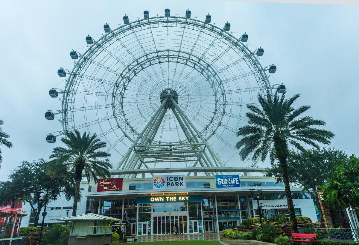 View of the Orlando Eye in the Icon Park in Orlando, that have closed to the public as hurricane Milton approaches the West coast of Florida and then makes its way to the East coast, on, Wednesday October 09, 2024.