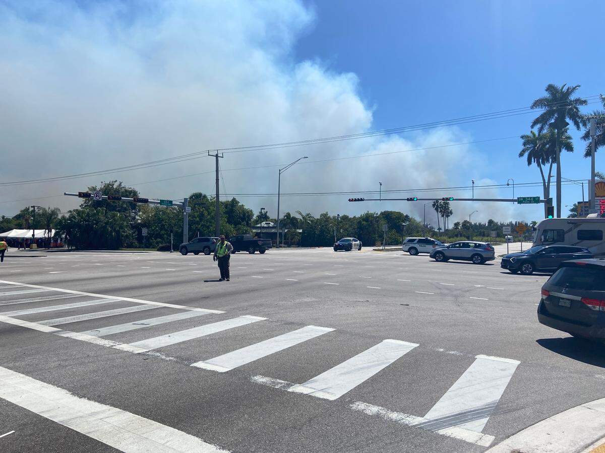Authorities shut down access to Florida City on Thursday.