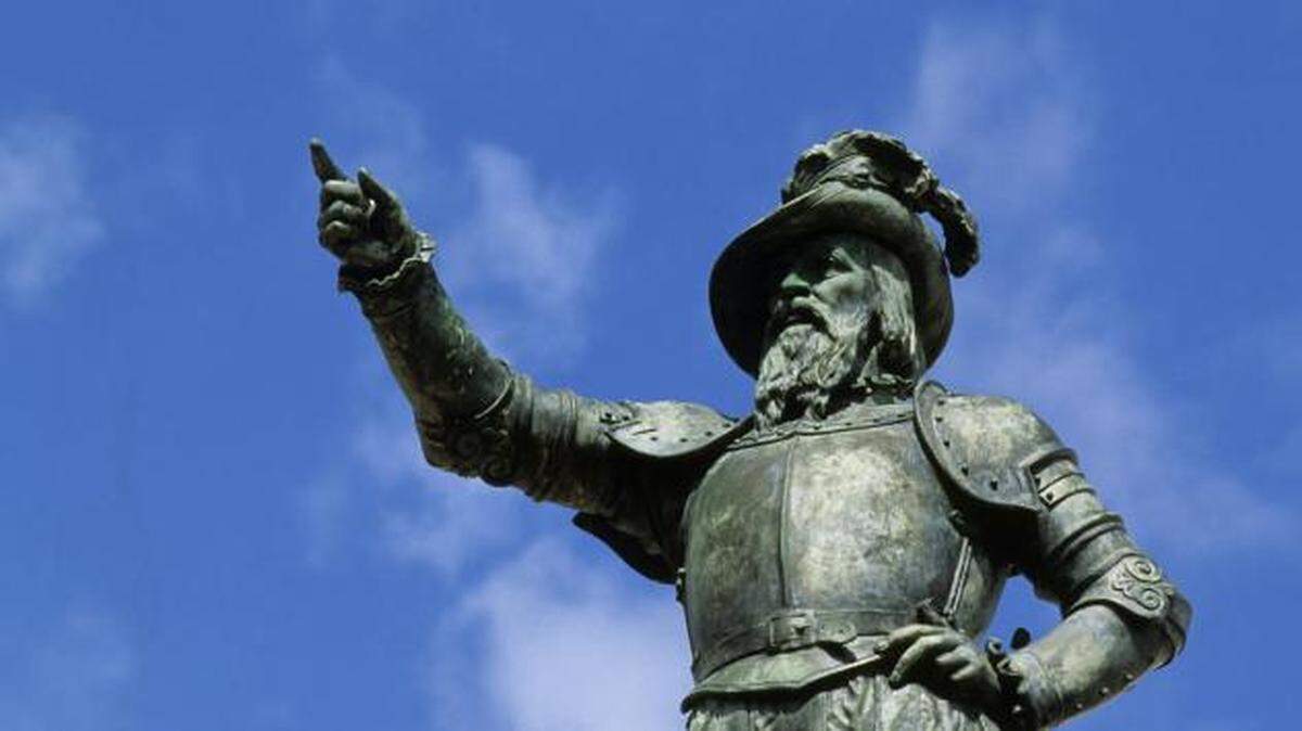 Statue of Ponce de Leon in San Juan, Puerto Rico.