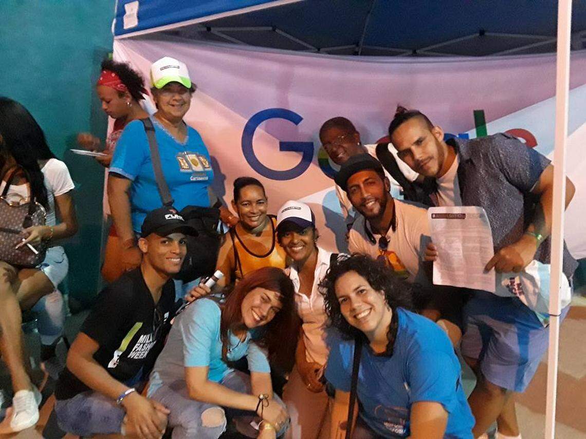 LGBTQ activists attend a pride event in Havana on May 12.