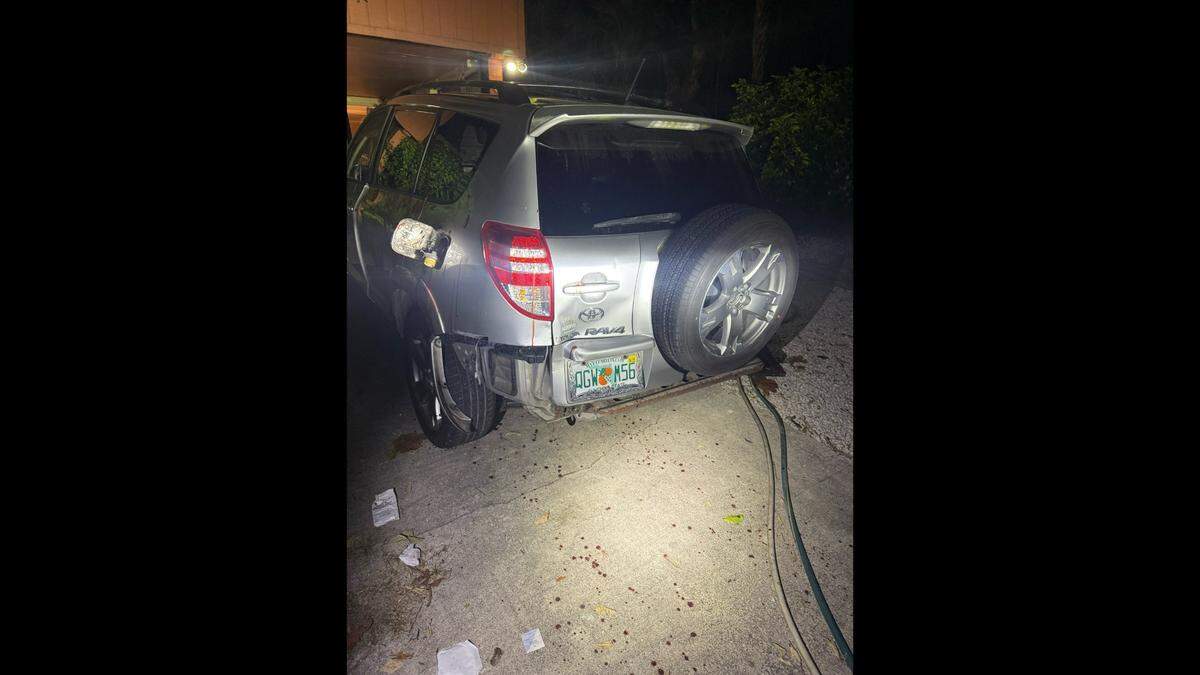 The suspect climbed into a vehicle after the attack and drove into the walls of the victim’s home, the Martin County Sheriff’s Office says.