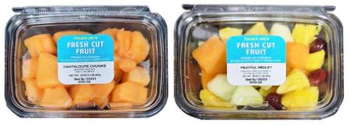 The recalled Trader Joe’s fruit products with cantaloupe.