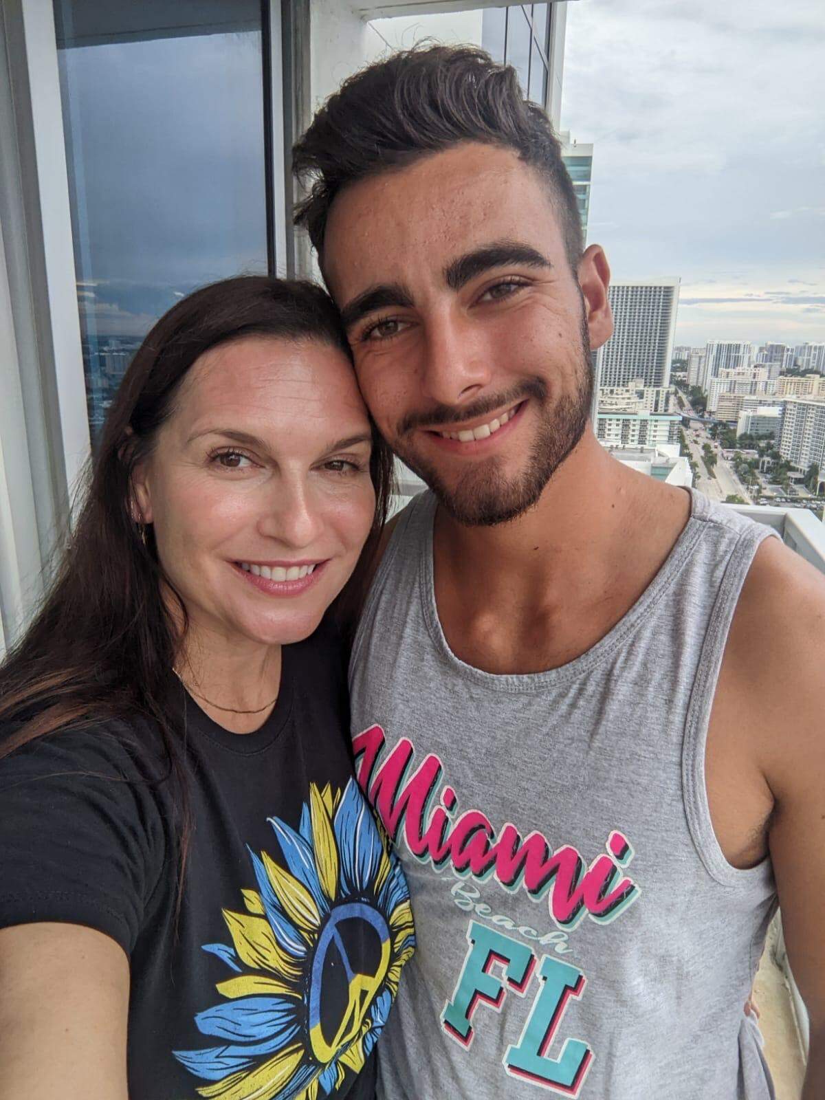 Natalie and her son, David, who re-enlisted in the Israel Defense Forces after hearing the news of the Hamas attacks on Israel. He grew up in Aventura and his mother lives in Hollywood.