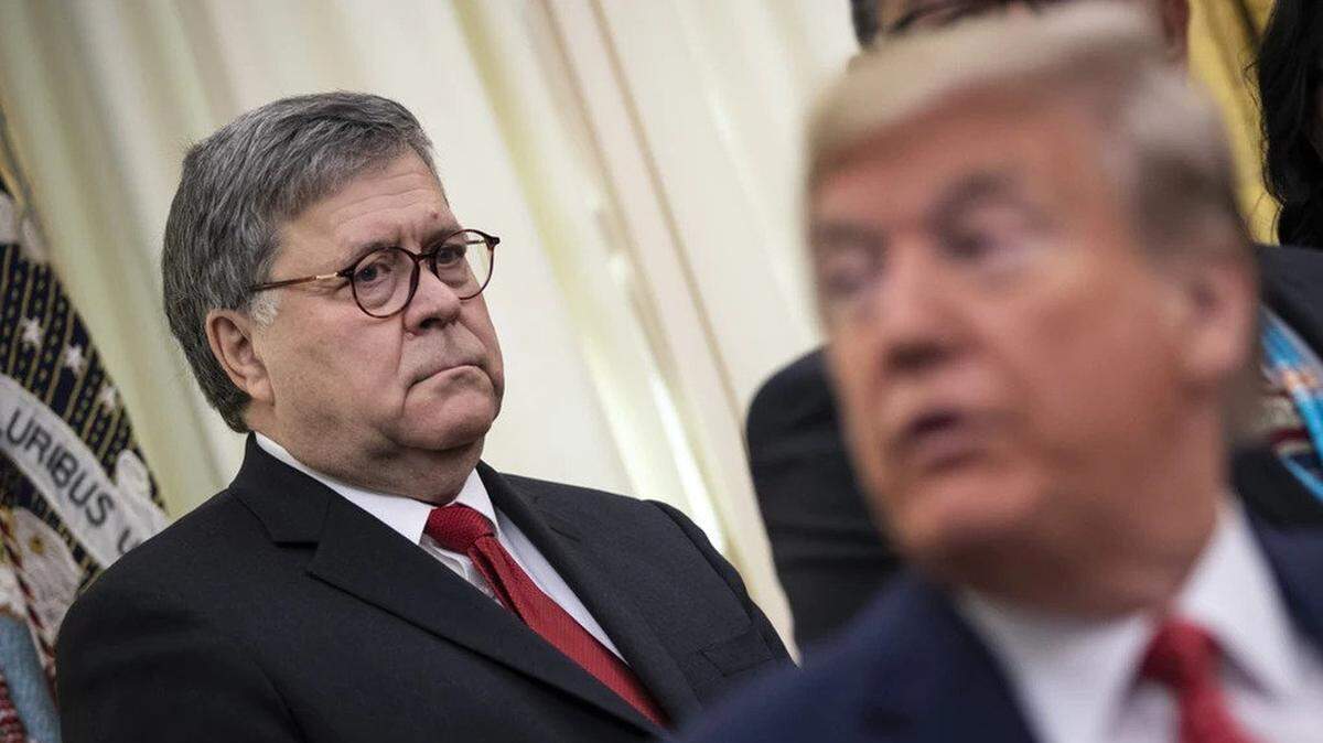 U.S. Attorney General William Barr, left, has been accused of political bias.