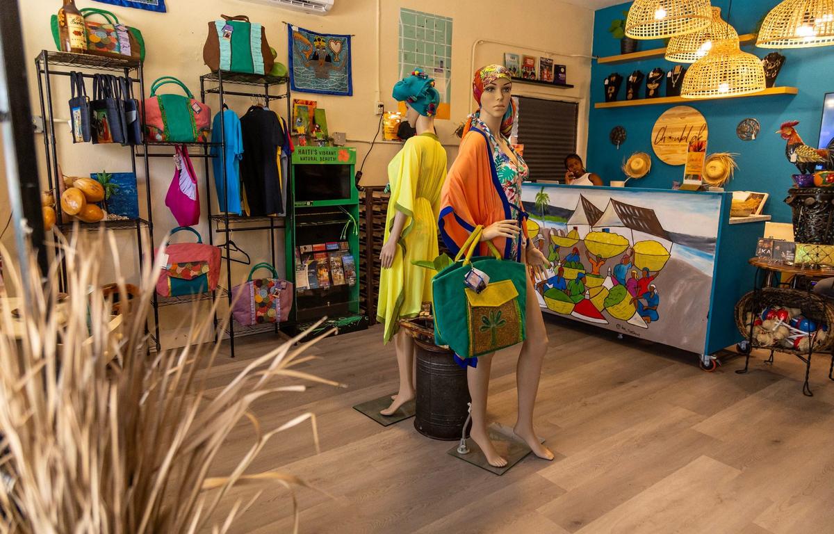 View of the store at the new Little Haiti visitor center located at 5556 NE 2nd Avenue created to welcome visitors and locals to the neighborhood, in Miami, on Saturday, August 10, 2024.