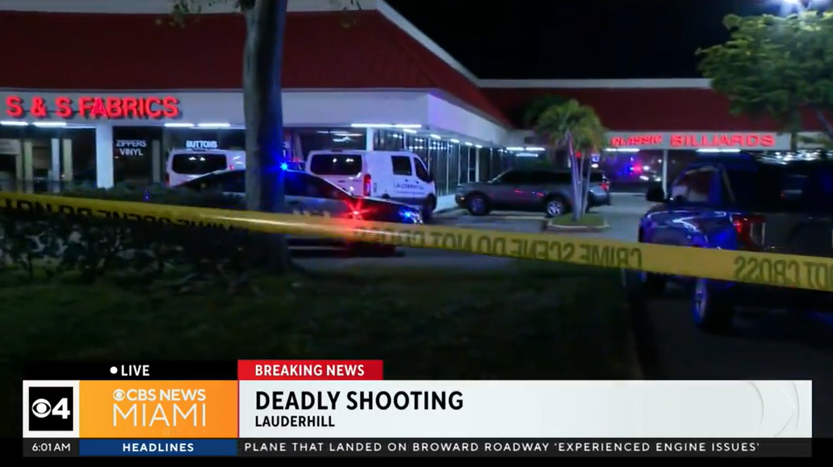 A man was killed and another one was wounded in a shooting at a shopping plaza in Lauderhill, Florida, on Wednesday, Feb. 7, 2024, police said.