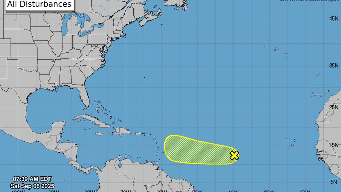 Chances of a new storm forming in Atlantic drop as it moves west. See forecast