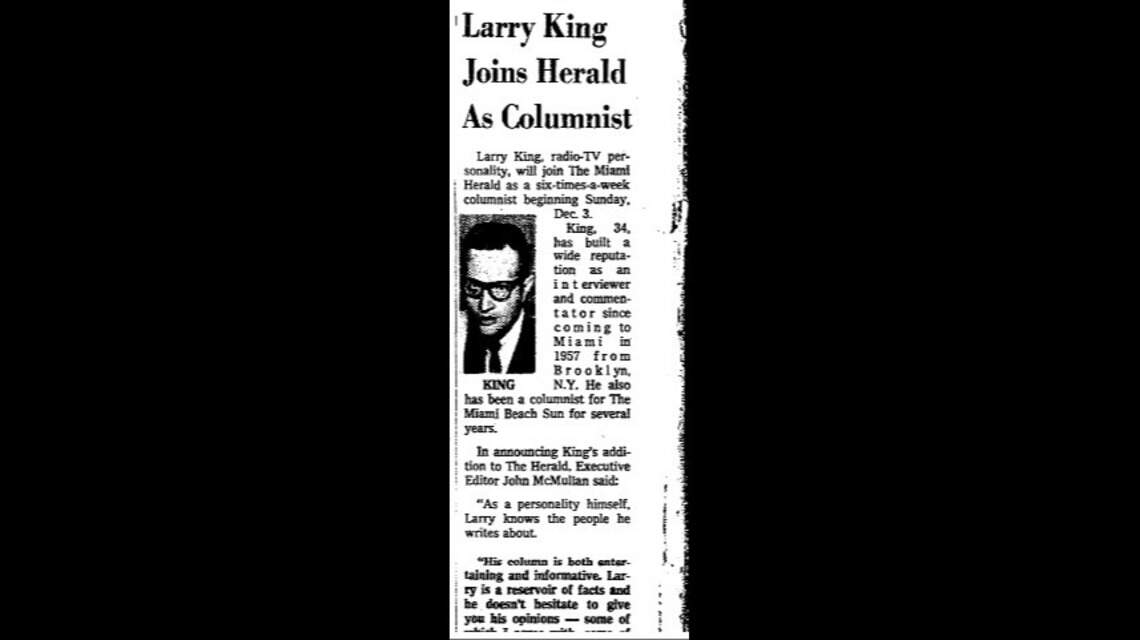Larry King, whose legendary broadcasting career began on Miami radio, dies at 87