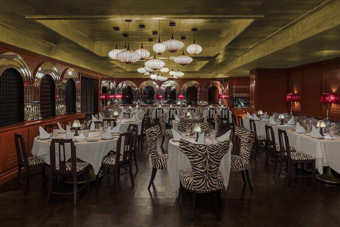 The dining room at Dirty French, a new Brickell steakhouse from a New York restaurant group