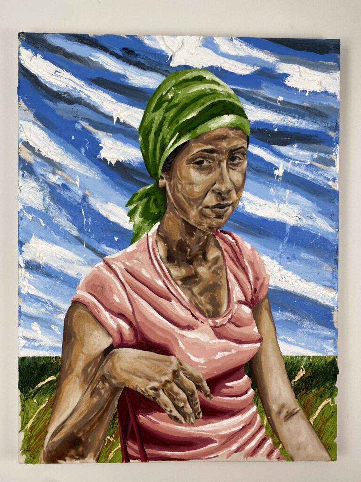 William Osorio’s ‘Mayabe, 1978,’ 2022, oil on canvas, is featured in Oolite Arts’ summer exhibition, ‘It Was Always About You...’