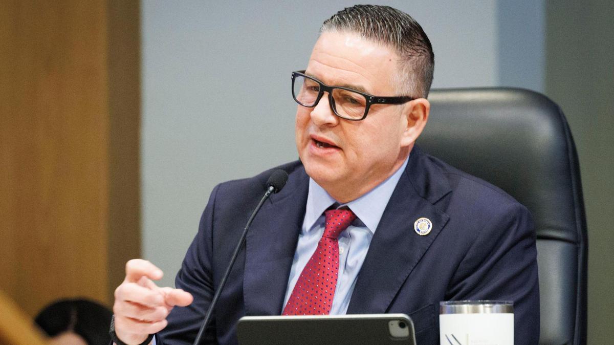 City Manager Arthur Noriega speaks about an item addressing what to do with the city-owned property known as the Olympia Theater during a Miami City Commission meeting on Thursday, June 26, 2025, at Miami City Hall.