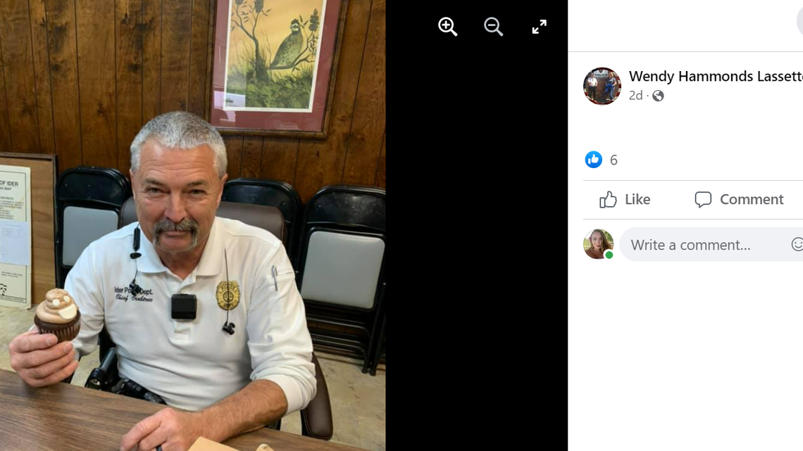 A 65-year-old Alabama police chief who died from the coronavirus regretted not getting vaccinated, his wife said. FACEBOOK SCREENGRAB FROM WENDY LASSETTER