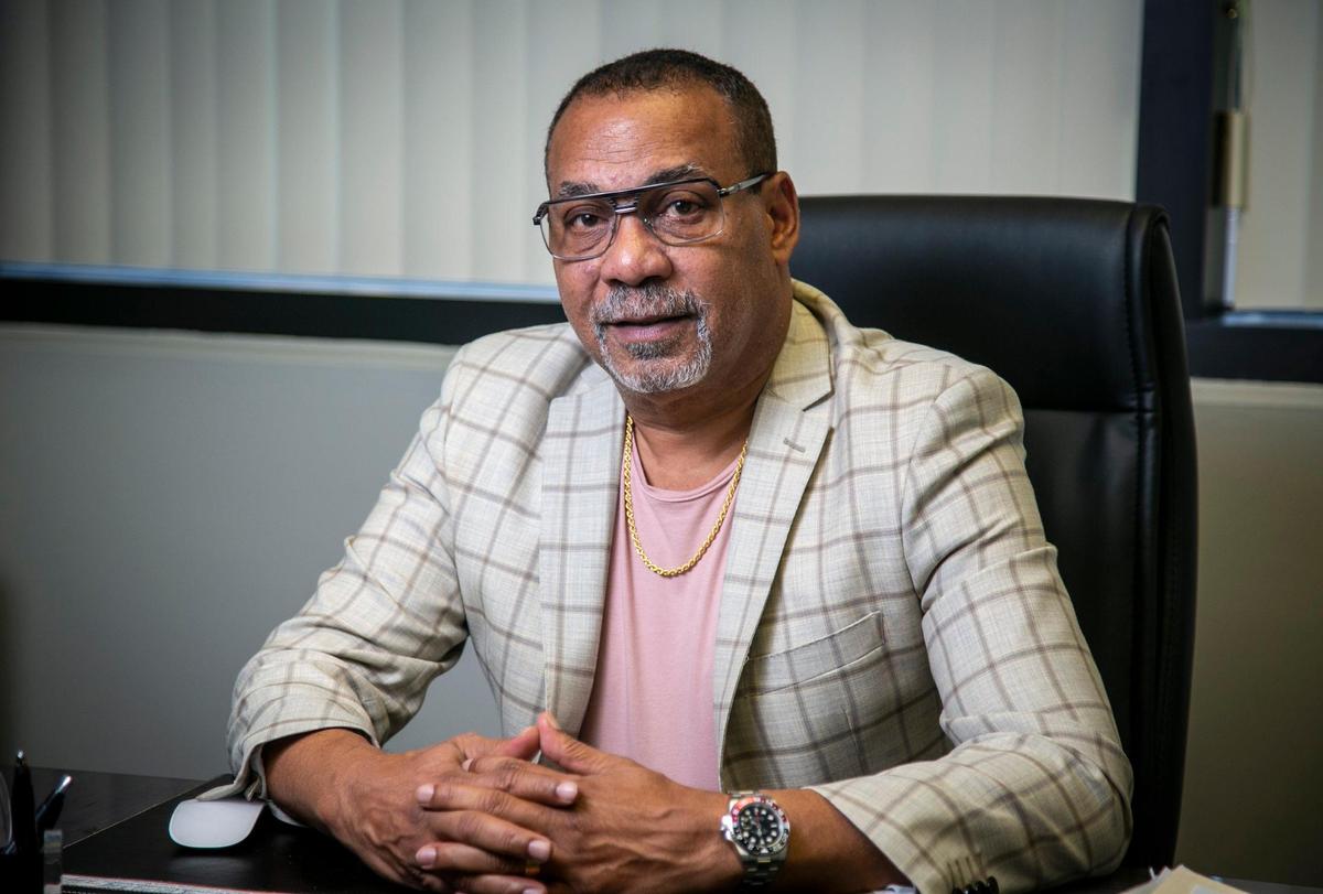 Al Santiago of KMTG Property Management and Investments LLC, in his office in Doral on April 16, 2021.
