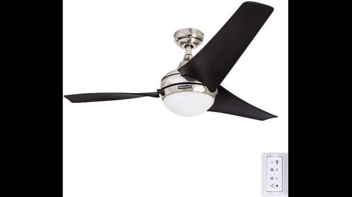 Honeywell 52-inch Brushed Nickel Rio Ceiling Fan, model No. 50195