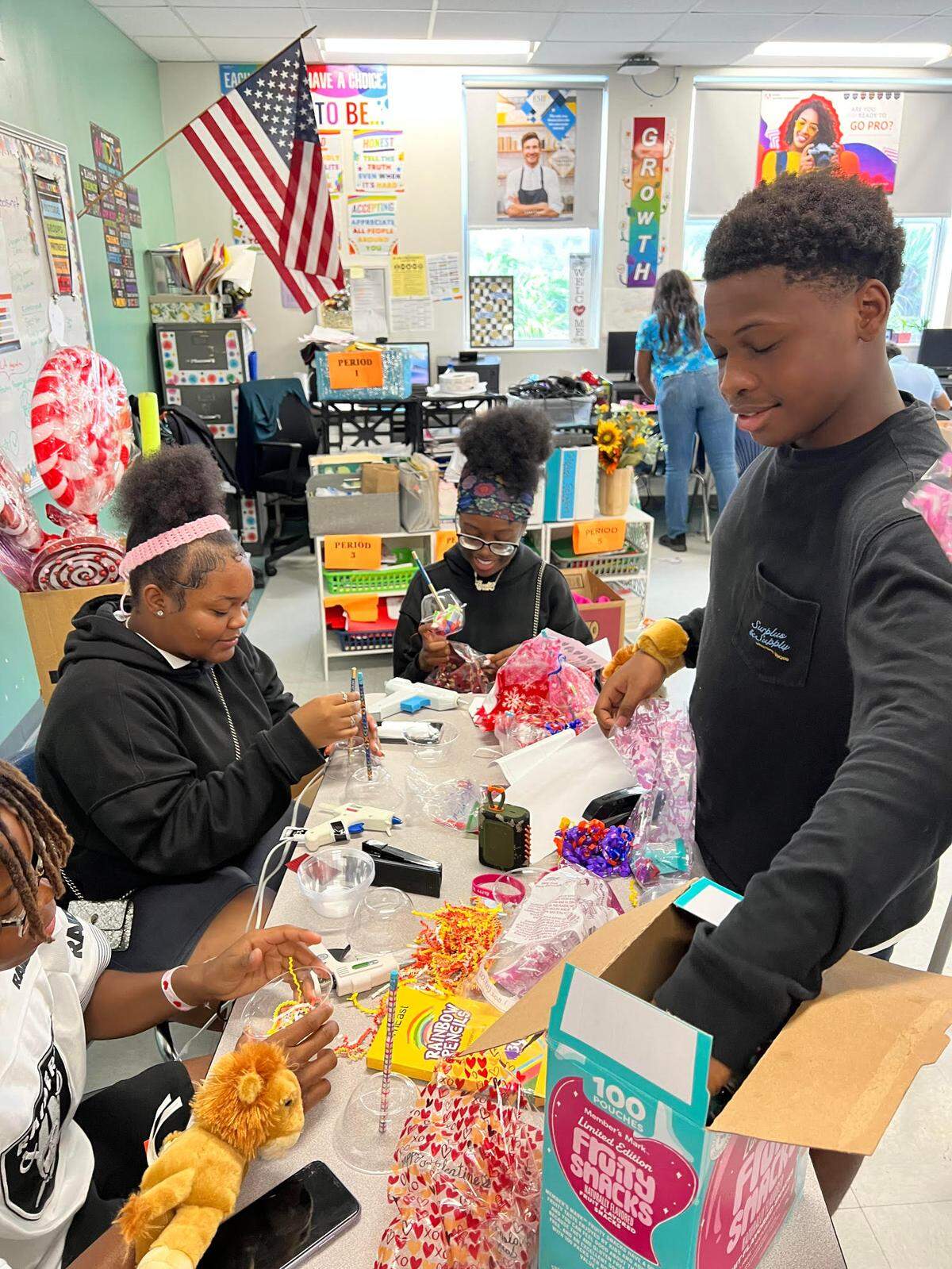 Volunteers with Junior Achievement of Greater Miami visited Miami-Dade County public school classrooms in February to teach students about financial literacy.