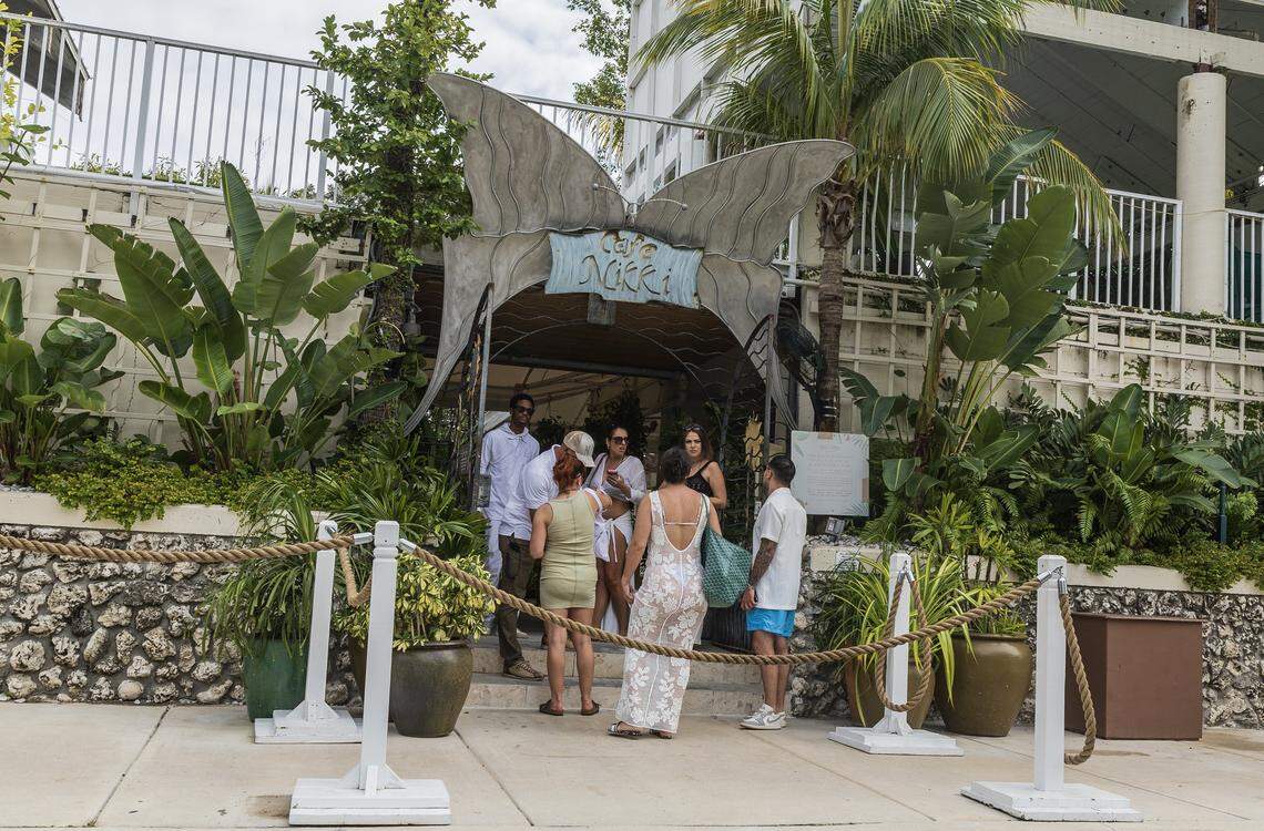 Patrons line up to enter the Nikki Beach, the day club that has been a staple of South Beach for decades, is likely entering its final months as its lease with the City of Miami Beach is ending soon, on Wednesday, January 07, 2026. 