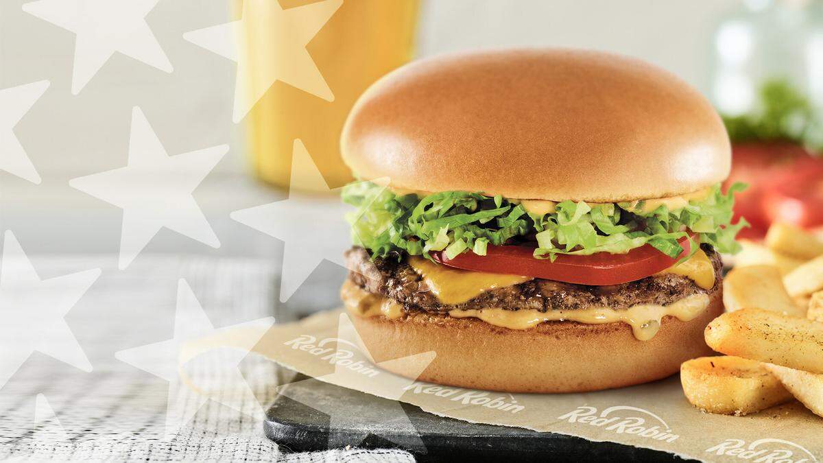 Red Robin will treat ceterans and active-duty military members to a free Red’s Big Tavern Burger and Bottomless Steak Fries.