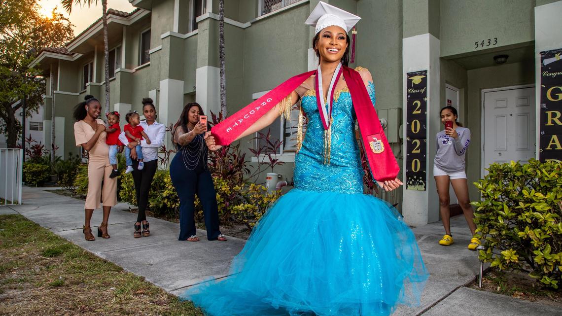 Fashionable Norland graduate designed her $1,600 dress, ended up in pandemic, not prom