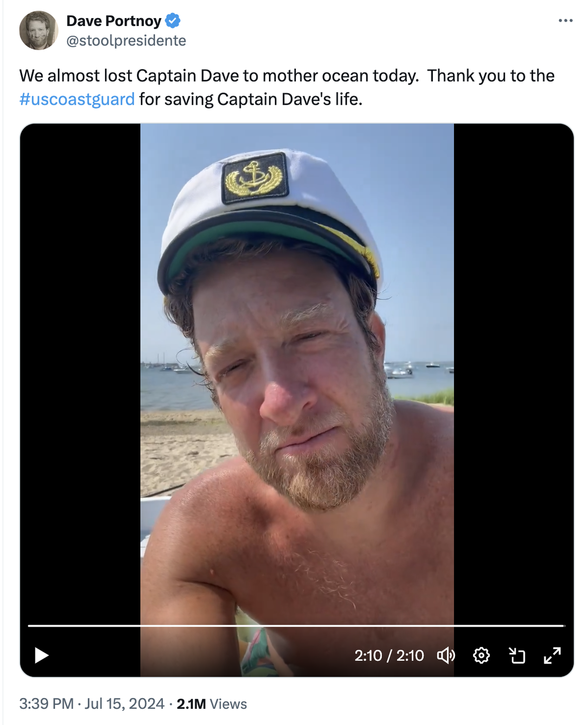 Barstool Sports founder Dave Portnoy rescued by coast guard while taking mom out to sea