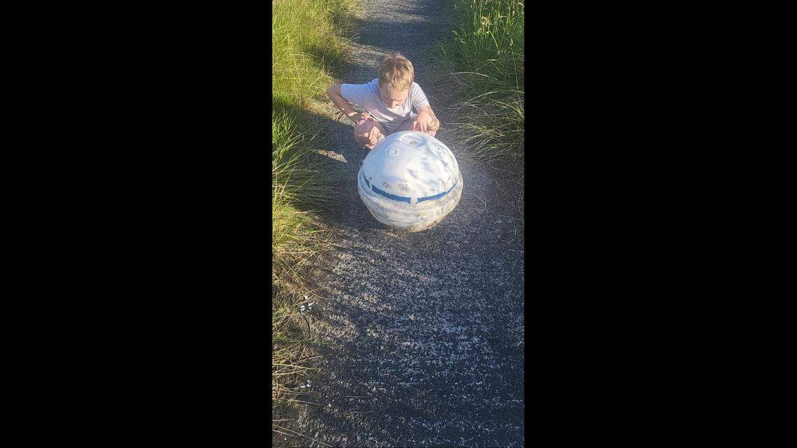 Buoys occasionally wash ashore in Wales, but this one was different from the others, Paul Roberts said.