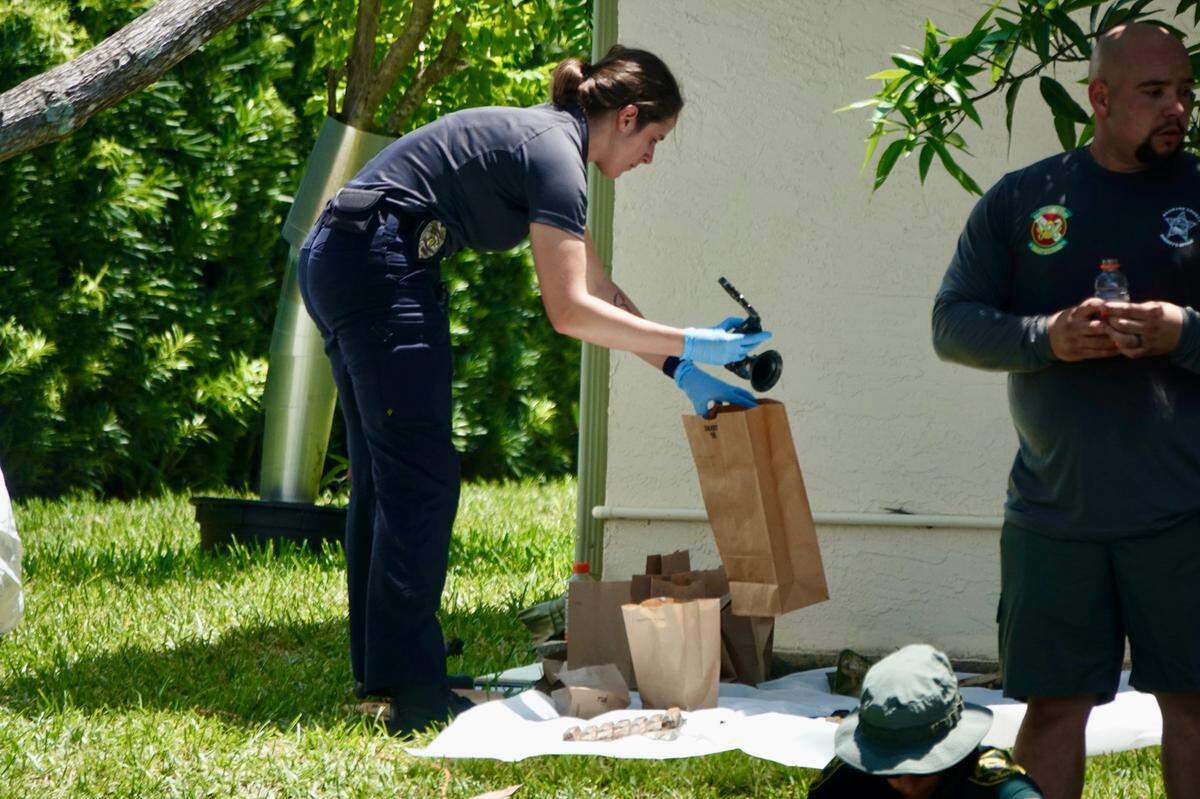 The Broward Police Department’s dive team and medical examiner worked the scene, located at 10151 SW 1st St in Plantation, where a car was found in a canal with skeletal remains of adults and children on Sunday, August 11, 2024.