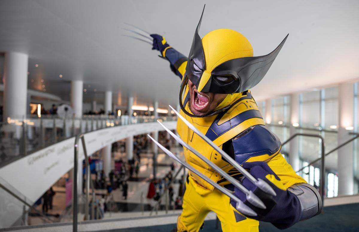 D.J. cosplays as Wolverine from 'X-Men.'