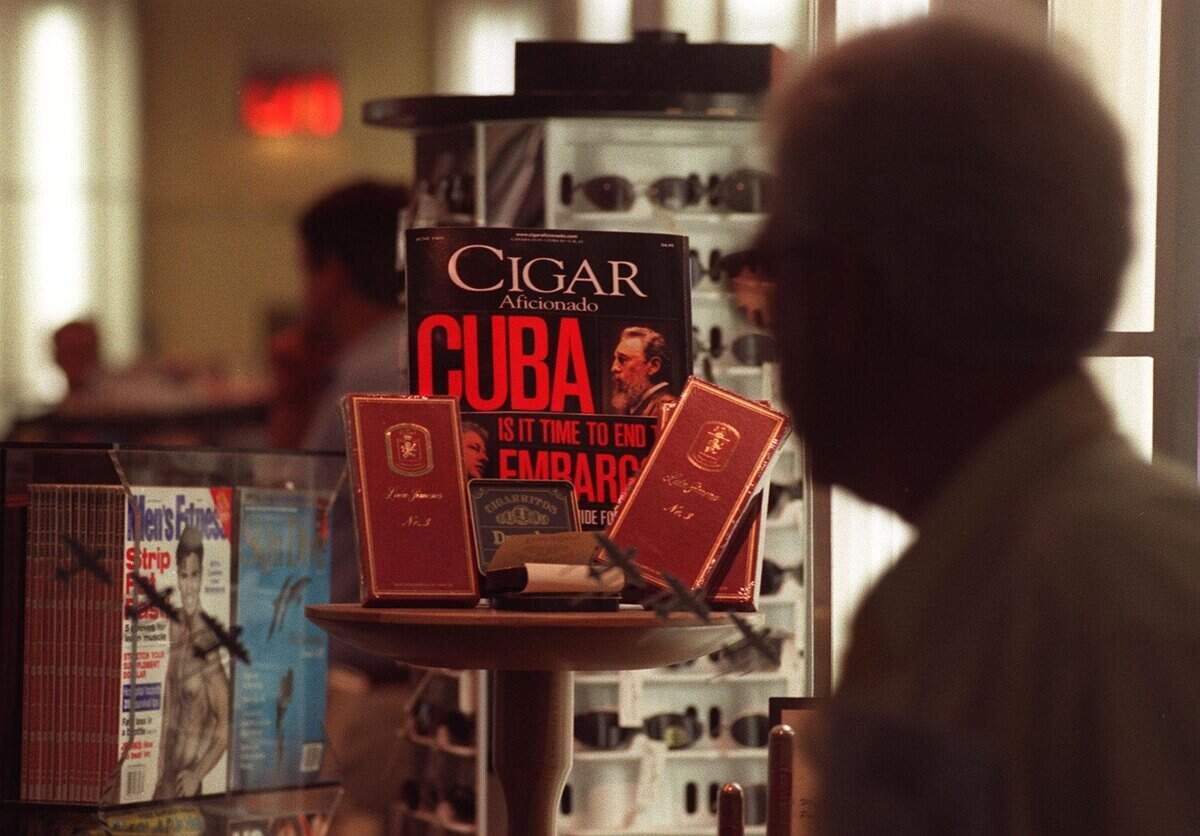 In 1999, cigars for sale at a Miami International Airport newsstand.
