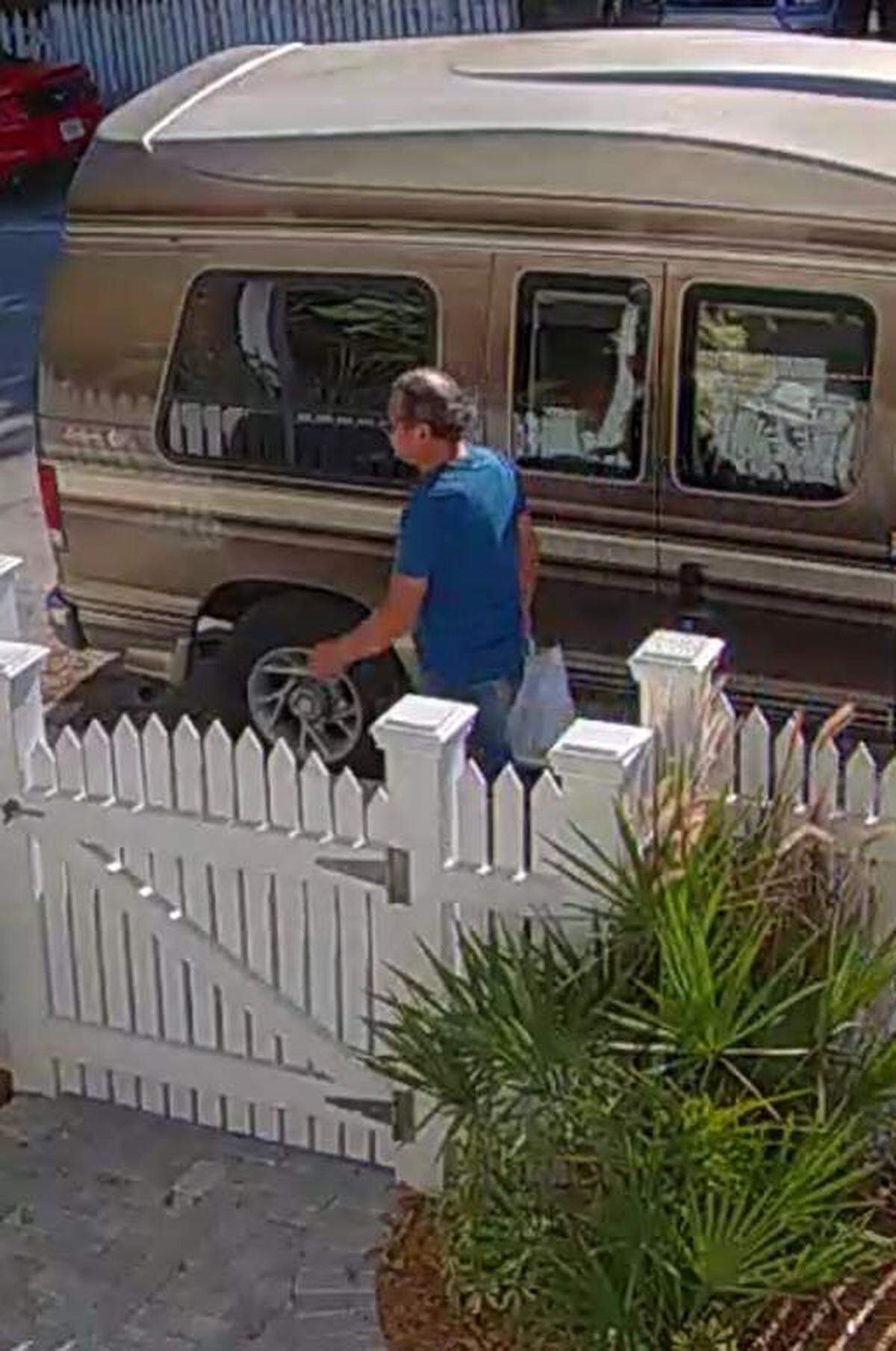 This is one of a series of photographs that helped generate an anonymous tip that led to the arrest of a bank robber in Key West, police said.