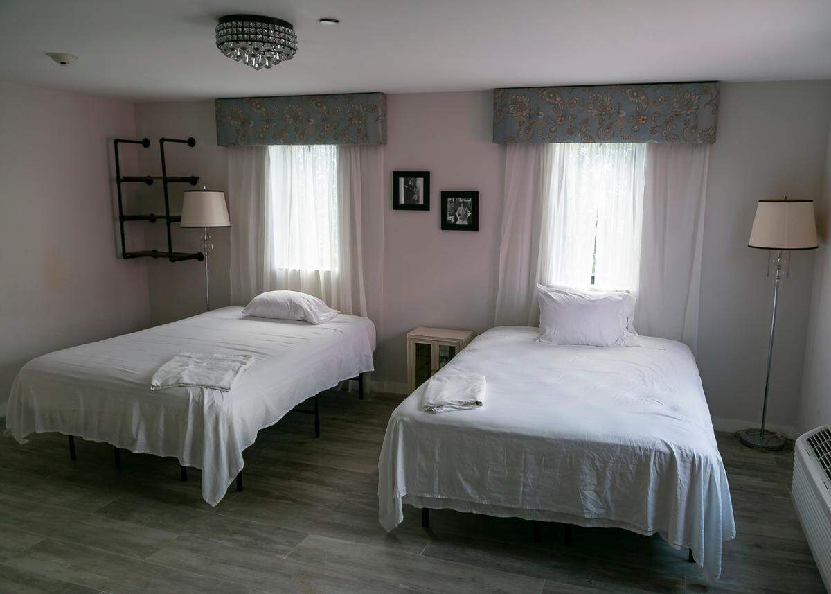 A view of a room inside the Dunns Josephine Hotel in MiamiÕs Overtown neighborhood on Saturday, August 22, 2020.The owner of the hotel, Kristin Kitchen, partnered with the Homeless Trust to house folks without a home who are at risk of contracting COVID-19 or became infected.