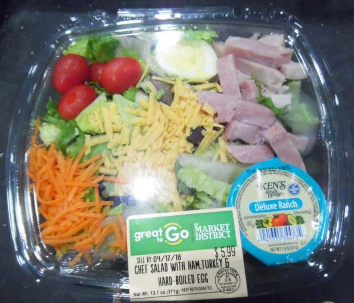 One of the packaged salads with romaine lettuce recalled on E. coli concerns