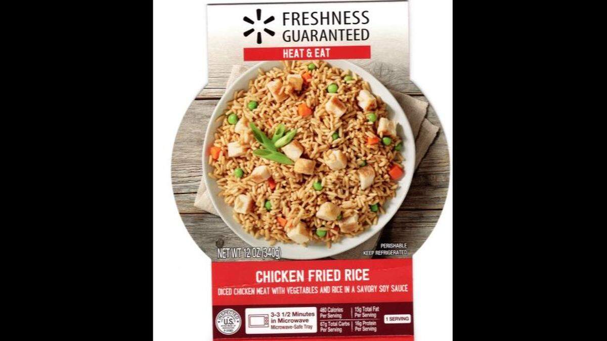 Freshness Guaranteed Chicken Fried Rice with vegetables in soy sauce.
