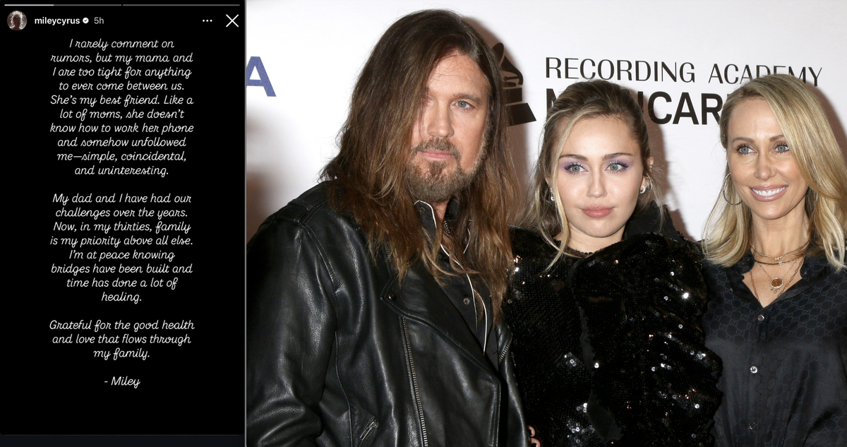 Billy Ray Cyrus shares update on where he and Miley Cyrus stand.