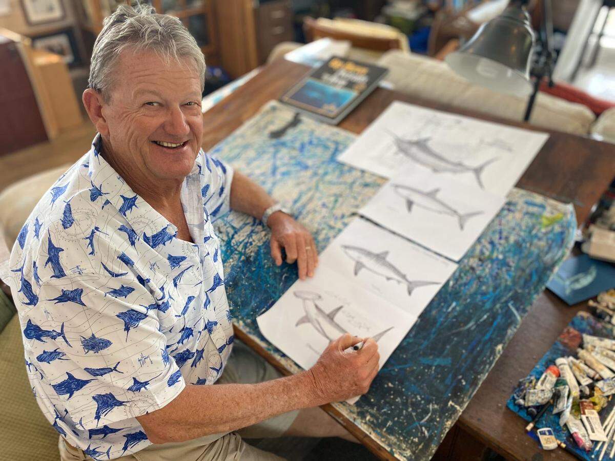 Marine biologist Guy Harvey of the Guy Harvey Ocean Foundation.