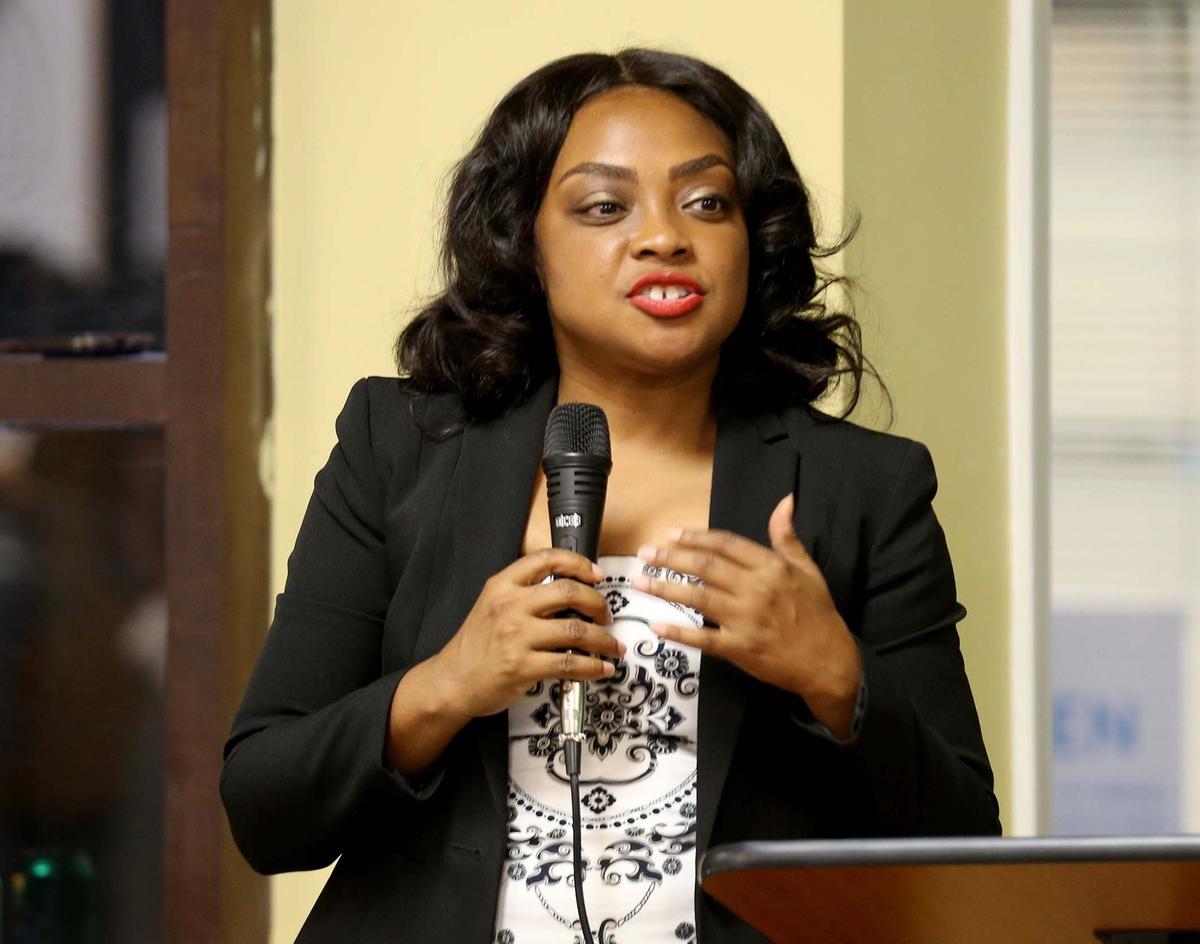 Florida Rep. Dotie Joseph gives a speech supporting new domestic violence legislation in Florida. Effective July 1, victims of domestic violence who have to leave their job or relocate can get unemployment benefits, providing they can show court papers that prove their abuse.