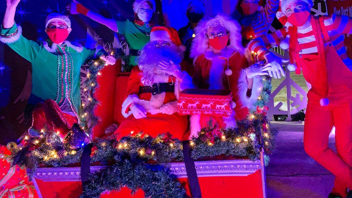 Santa’s Drive Thru Village at Miramar Regional Park.