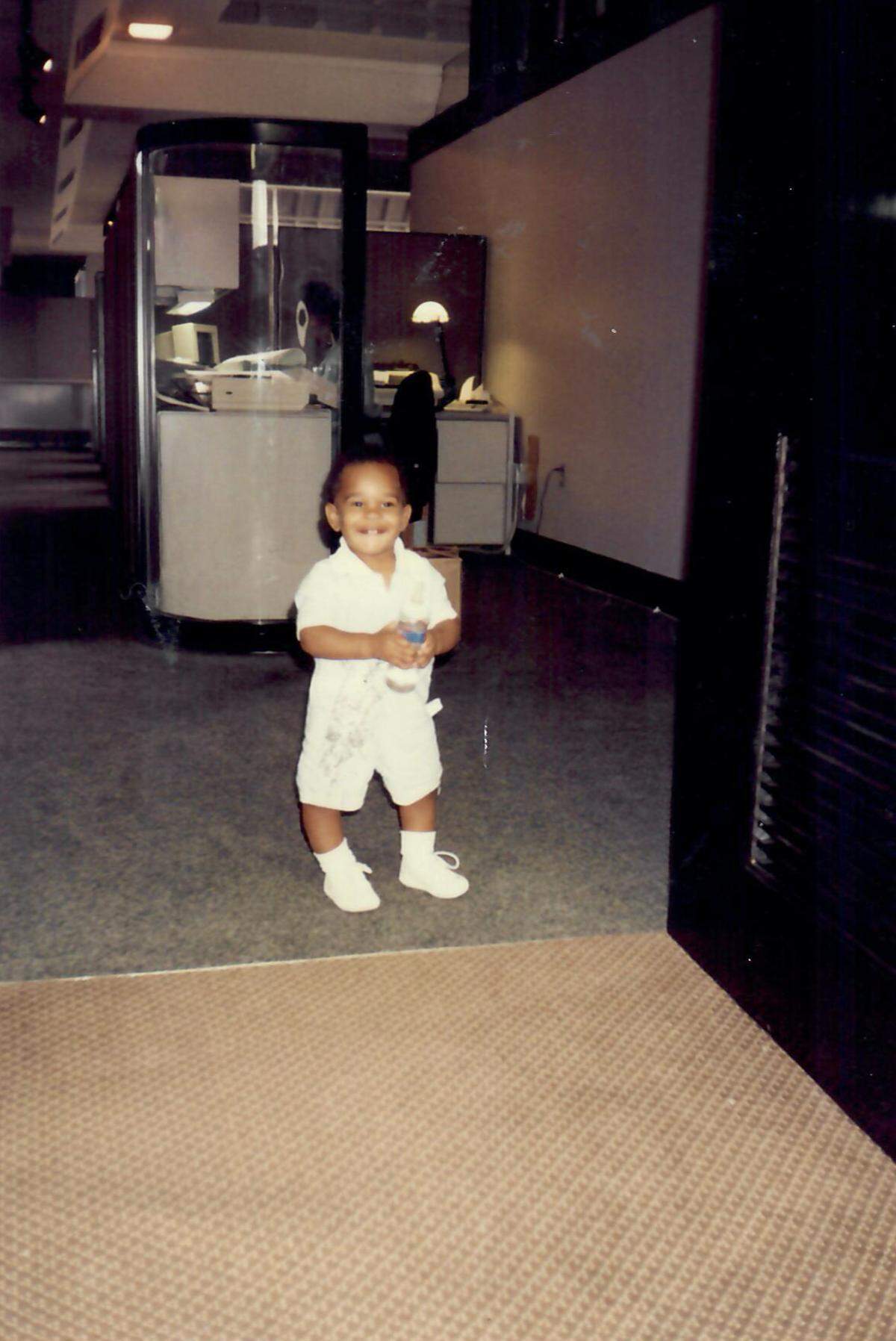 A young Garth Reeves III wanders around The Miami Times office. Reeves would eventually take over as publisher in 2017.