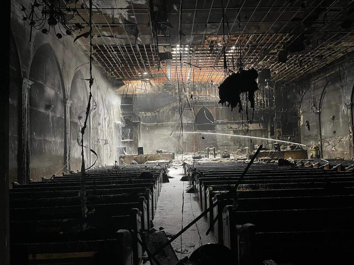 A fire broke out at Mt. Bethel Baptist Church, 901 NW 11th Ave., in Fort Lauderdale on Saturday, Dec. 23, 2023.