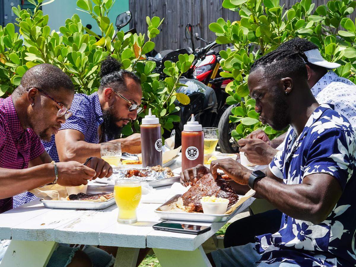 Diners flock to the back of Boxelder craft beer bar in Wynwood on Saturdays for Apocalypse Barbecue.