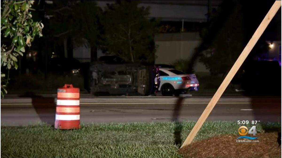 A Miami police officer was injured March 4, 2019, when his police cruiser was hit by an SUV in Coral Gables. The driver of the SUV, Amalia Gonzalez, was later arrested on charges including fleeing the scene of an accident.
