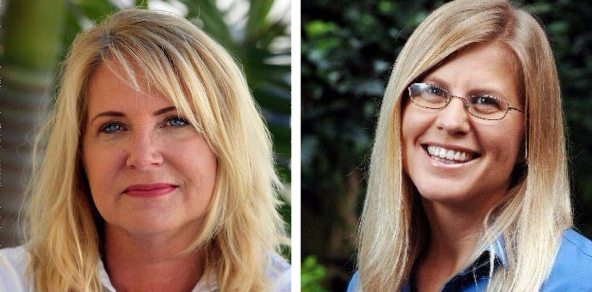 Julie K. Brown, left, and Emily Michot