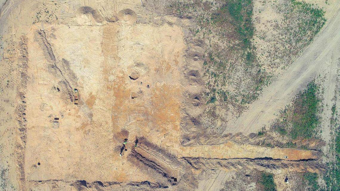 Road construction on an expressway expansion project stopped when an ancient settlement was found under the sand, Poland transportation officials said.