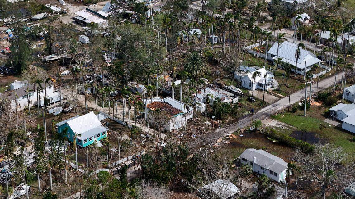 Cortez Village, a fishing village in Manatee County, had widespread debris and damage after Hurricane Milton on Thursday, Oct. 10, 2024.